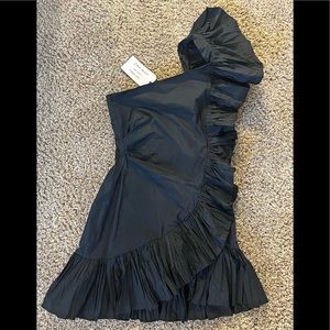 Zara black dress, one shoulder